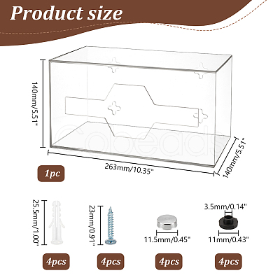 Transparent Plastic Wall Mounted Garbage Bag Storage Box CON-WH0085-84-1