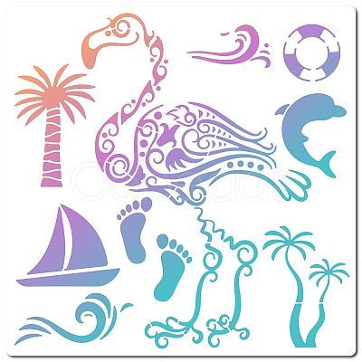 PET Plastic Drawing Painting Stencils Templates DIY-WH0244-097-1