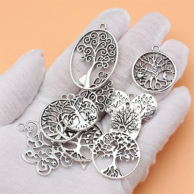 10Pcs Tibetan Style Alloy Pendants PW-WGFB9B9-01-1