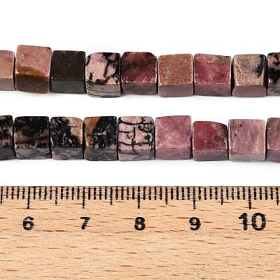 Natural Rhodonite Beads Strands G-T139-6x6-16A-1