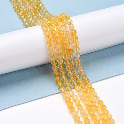 Natural Yellow Quartz Beads Strands G-D463-06-1