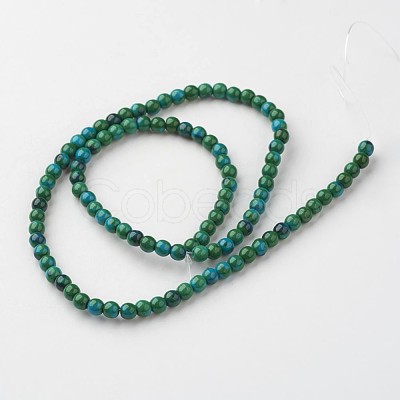 Natural Ocean White Jade Bead Strands G-G916-4mm-01-1