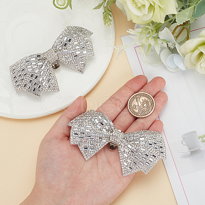 Bowknot Rhinestone Shoe Decoration DIY-WH0430-522B-1