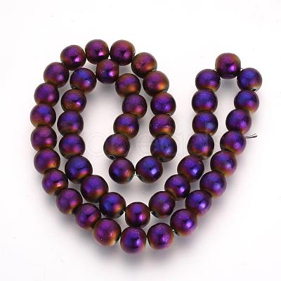 Electroplate Non-magnetic Synthetic Hematite Beads G-Q945-10mm-M-1