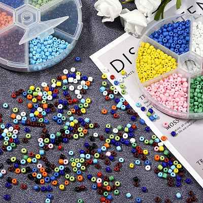 180g 12 Colors Ornaland Glass Seed Beads SEED-SZ0001-010-1