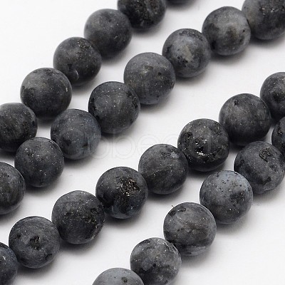 Natural Larvikite Beads Strands G-D692-12mm-1