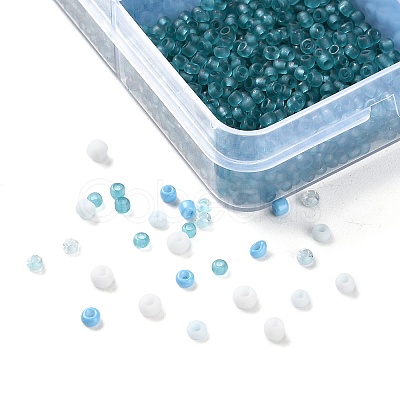 DIY 15 Grids ABS Plastic & Glass Seed Beads Jewelry Making Finding Beads Kits DIY-G119-02F-1