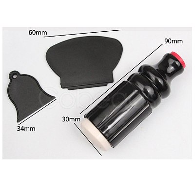 Rubber Double Head Nail Art Seal Stamp and Scraper Set MRMJ-G006-10-1