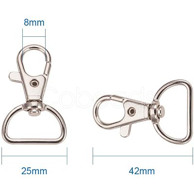 Zinc Alloy Swivel Lobster Claw Clasps IFIN-PH0013-01-1