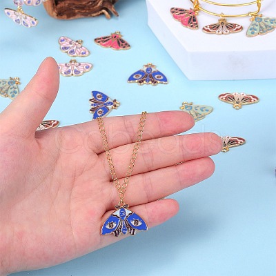 20Pcs 5 Style Alloy Enamel Pendants ENAM-SZ0004-30-1