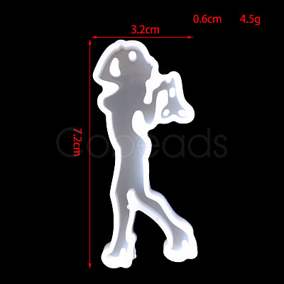 Human Shape Keychain Molds Food Grade Silicone Statue Molds SIMO-PW0001-364-1