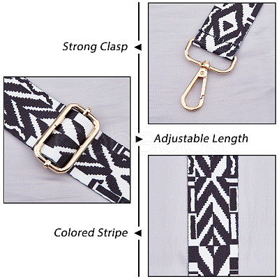 Ethnic Style Adjustable Polyester Bag Straps FIND-WH0112-02B-1