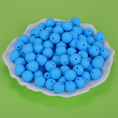 Round Silicone Focal Beads SI-JX0046A-14-1