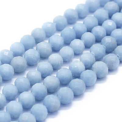 Natural Angelite Beads Strands G-E561-10-7mm-1