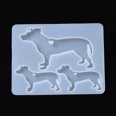 Dog Pendant Silhouette Silicone Molds DIY-I026-25-1