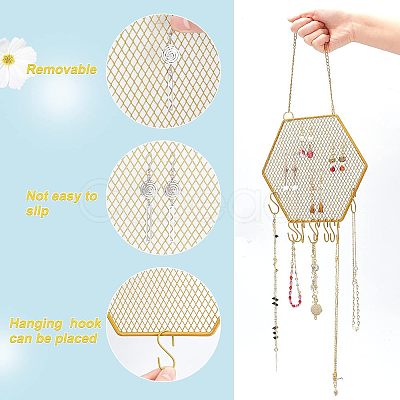 Nbeads 2 Set 2 Style Iron Jewelry Hanging Display ODIS-NB0001-18-1