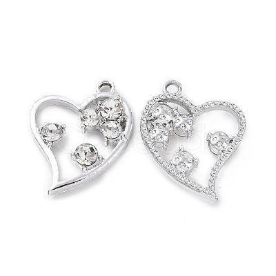 Alloy Crystal Rhinestone Pendants ALRI-H004-23P-1