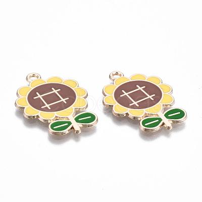 Eco-Friendly Alloy Enamel Pendants X-ENAM-Q437-015-NR-1