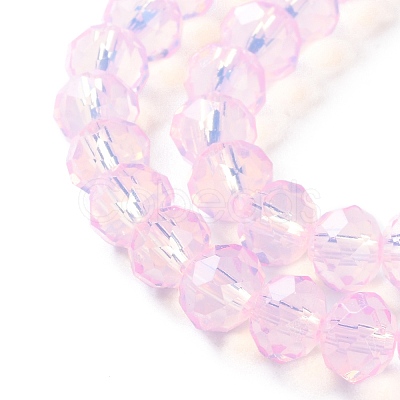 Baking Painted Transparent Glass Beads Strands DGLA-A034-J8MM-D09-1