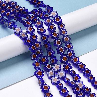 Handmade Millefiori Glass Bead Strands LAMP-J035-10mm-50-1