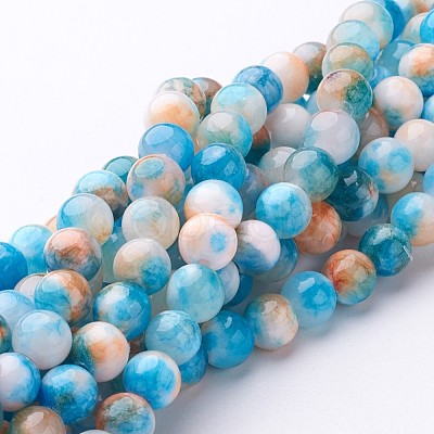 Natural Persian Jade Beads Strands X-G-D434-6mm-16-1