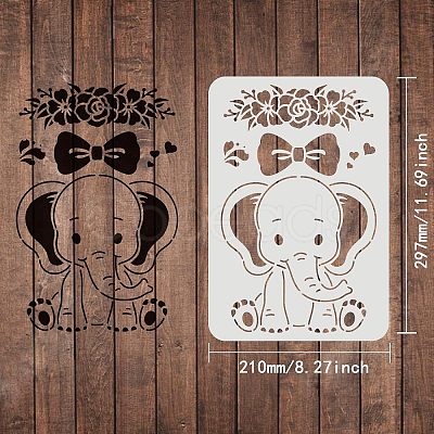 Large Plastic Reusable Drawing Painting Stencils Templates DIY-WH0202-220-1