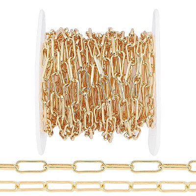 Soldered Brass Paperclip Chains CHC-G005-18G-1