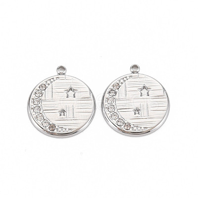 304 Stainless Steel Pendants STAS-N097-202P-1