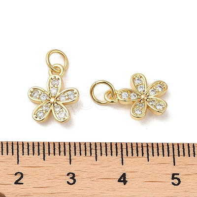 Rack Plating Brass Cubic Zirconia Pendants KK-K349-20G-1