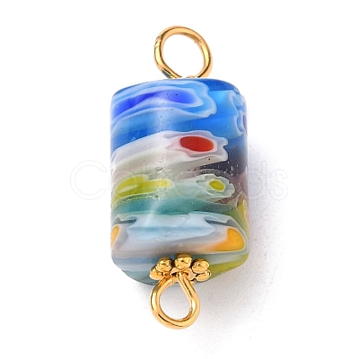 Handmade Millefiori Glass Beads Links X-PALLOY-JF00551-1