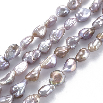Natural Keshi Pearl Beads Strands PEAR-S020-T06-1