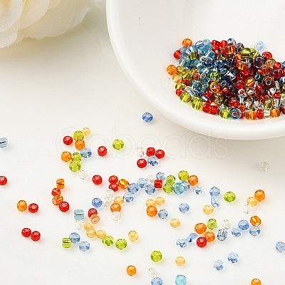 3500Pcs 7 Colors 12/0 Glass Round Seed Beads SEED-YW0001-23-1