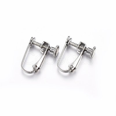 Non-Tarnish 304 Stainless Steel Clip-on Earring Findings X-STAS-H467-04P-1