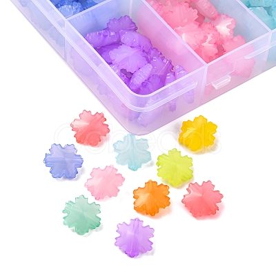 200Pcs 10 Colors Imitation Jelly Acrylic Beads MACR-YW0001-97-1