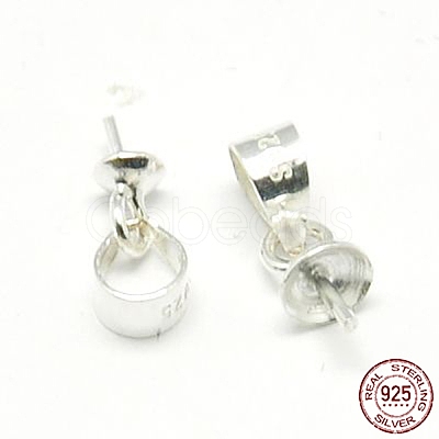 925 Sterling Silver Pendant Bails STER-A037-5-1