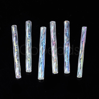 Transparent Glass Bugle Beads SEED-T005-15-A02-1