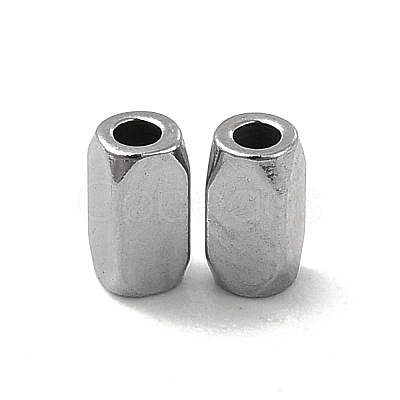 Non-Tarnish 304 Stainless Steel Cuboid Beads STAS-P319-10P-1