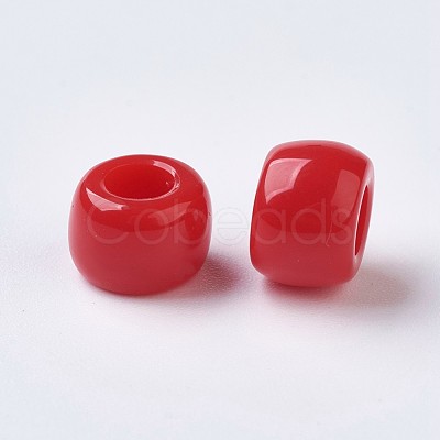 European Resin Large Hole Beads RESI-WH0002-06E-1