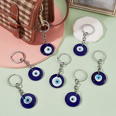 Handmade Evil Eye Lampwork Keychain KEYC-SW00002-01-1