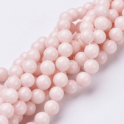 Natural Mashan Jade Round Beads Strands X-G-D263-8mm-XS02-1