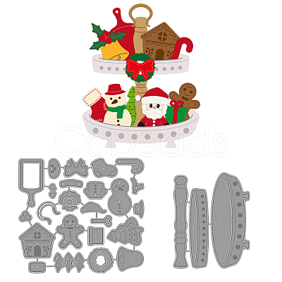 Christmas Theme Carbon Steel Cutting Dies Stencils DIY-WH0309-1206-1