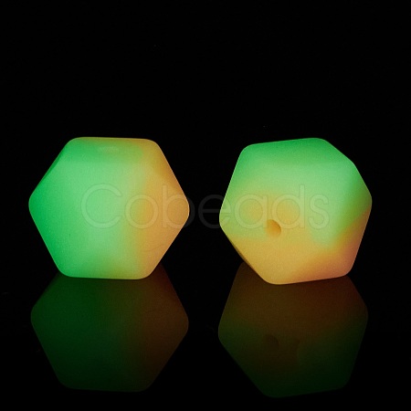 Two Tone Luminous Silicone Beads SIL-I002-02B-1