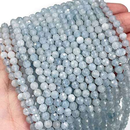 Natural Aquamarine Beads Strands G-C127-A04-02-1