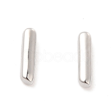 Brass Hollow Out Initial Letter Stud Earrings for Women EJEW-A044-01P-I-1