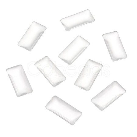 Kissitty Transparent Rectangle Glass Cabochons GGLA-KS0001-02-1