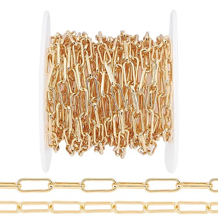 Soldered Brass Paperclip Chains CHC-G005-18G-1
