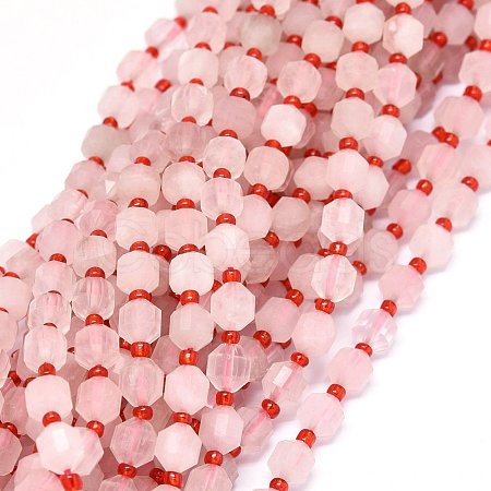 Natural Rose Quartz Beads Strands G-O201B-42-1