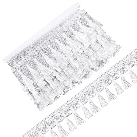 12M Filigree Polyester Lace Fringe Trim OCOR-WH0089-12B-1