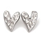 Non-Tarnish 304 Stainless Steel Earrings, Heart, Stainless Steel Color, 27.5x22mm