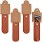 SUPERFINDINGS 4Pcs PU Leather Razor Sheath, with Iron Snap Closure, Saddle Brown, 141x58x8.5mm, Inner Diameter: 109x30mm